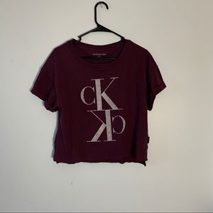 Calvin Klein Jeans burgundy T-shirt